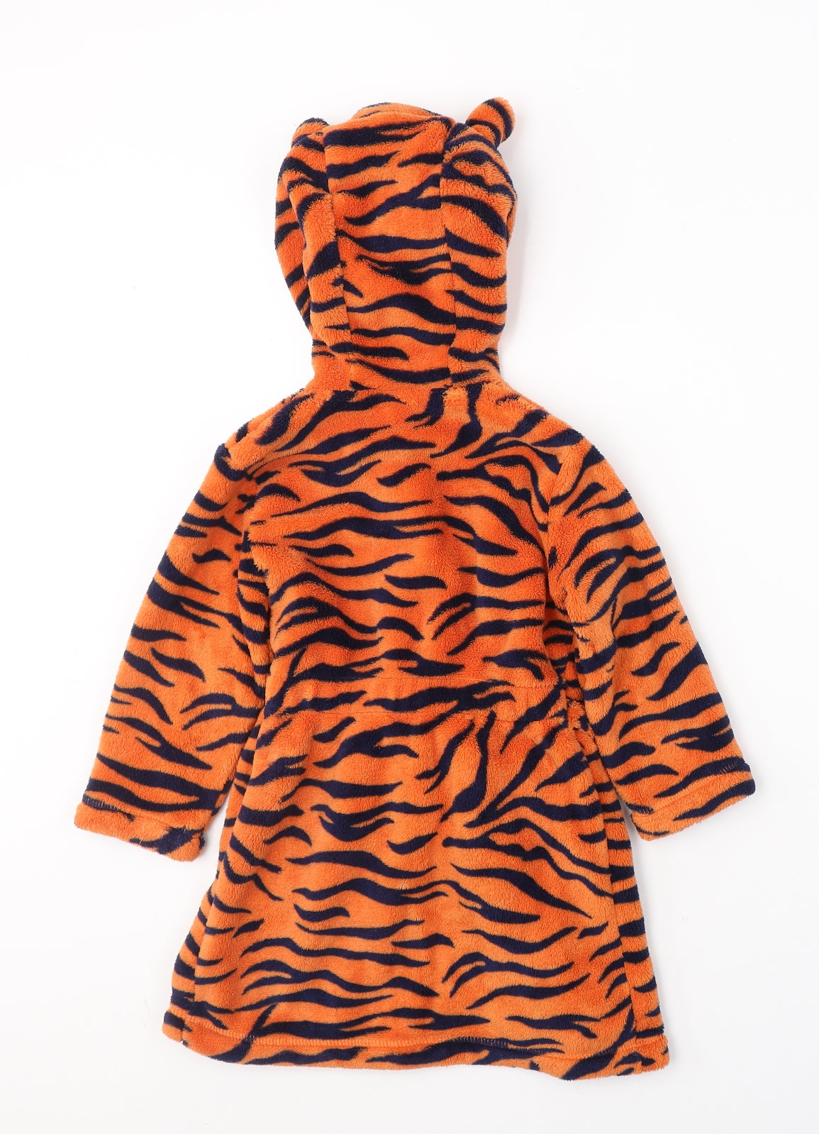 Disney Boys Orange Animal Print Polyester  Gown Size 2-3 Years  Tie - Tiger