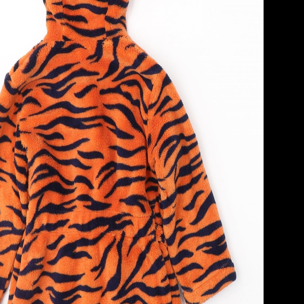 Disney Boys Orange Animal Print Polyester  Gown Size 2-3 Years  Tie - Tiger