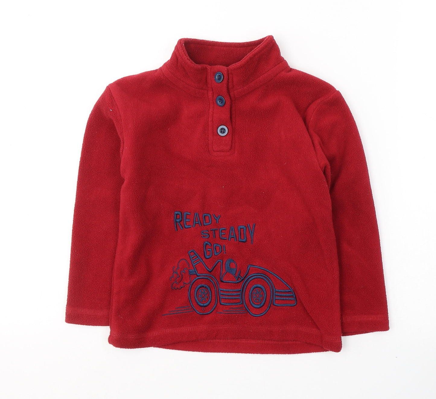 M&Co Boys Red  Polyester Pullover Sweatshirt Size 3-4 Years  Pullover - READY STEADY GO