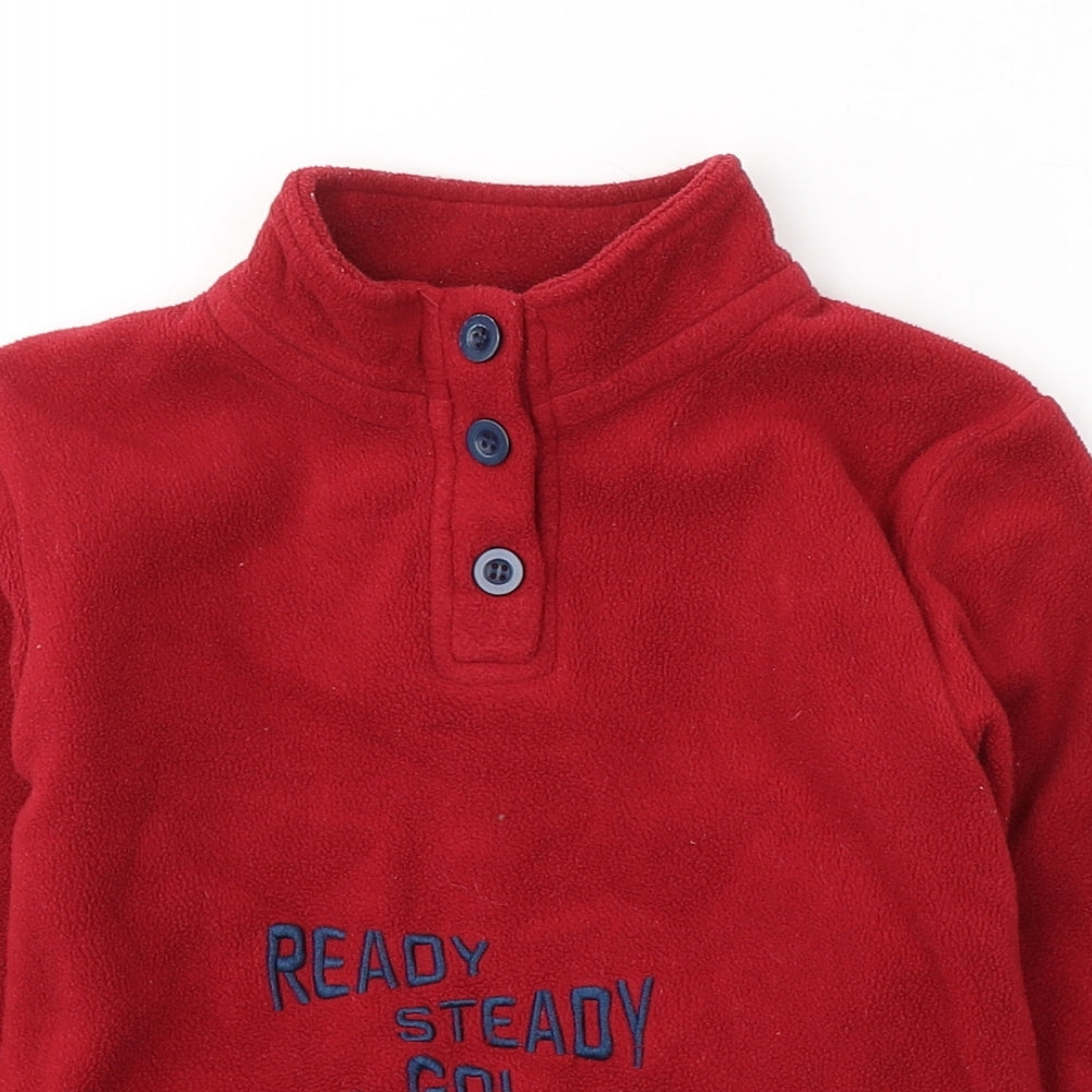 M&Co Boys Red  Polyester Pullover Sweatshirt Size 3-4 Years  Pullover - READY STEADY GO