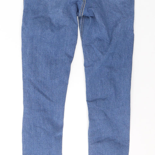 Topshop Womens Blue  Cotton Skinny Jeans Size 26 in L32 in Regular Button