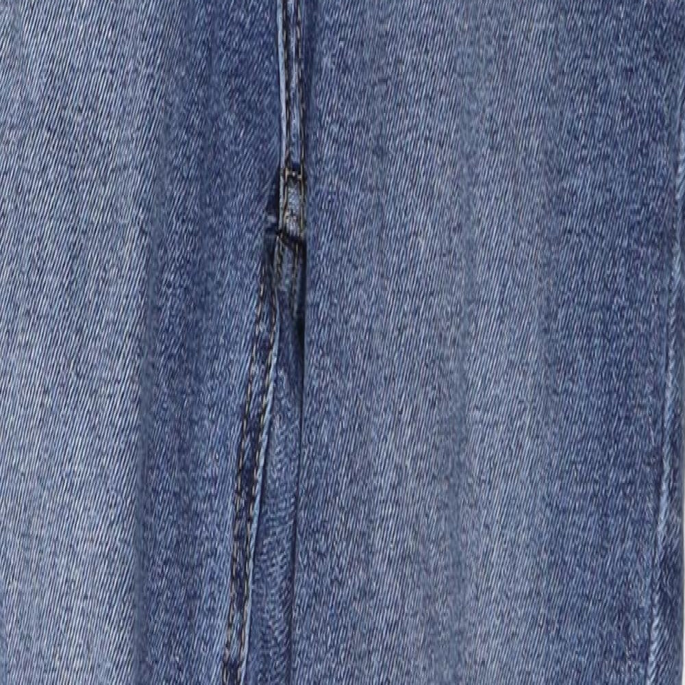 New Look Womens Blue  Cotton Skinny Jeans Size 8 L27 in Regular Button
