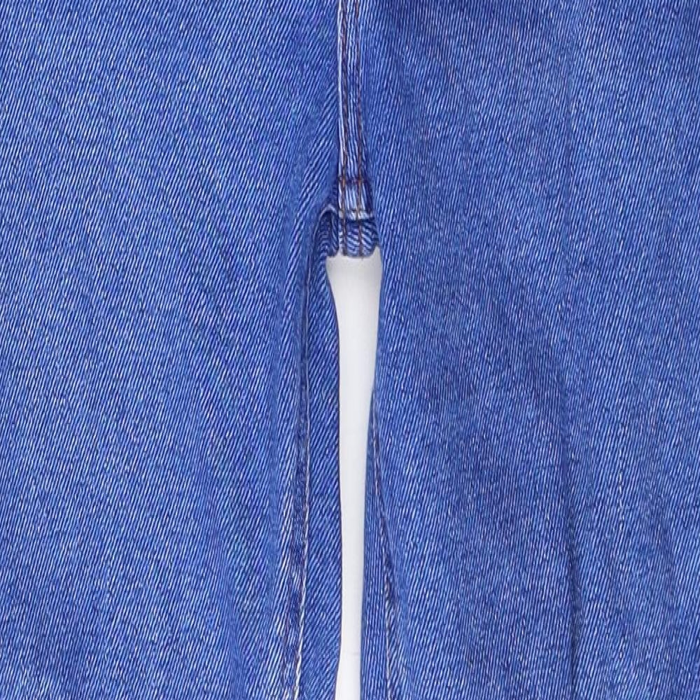 New Look Womens Blue  Cotton Skinny Jeans Size 6 L28 in Regular Button