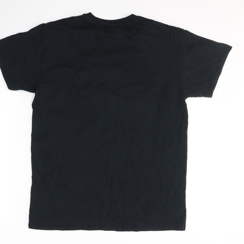 Gildan Mens Black  Cotton  T-Shirt Size M Round Neck  - James Sawyer Ford