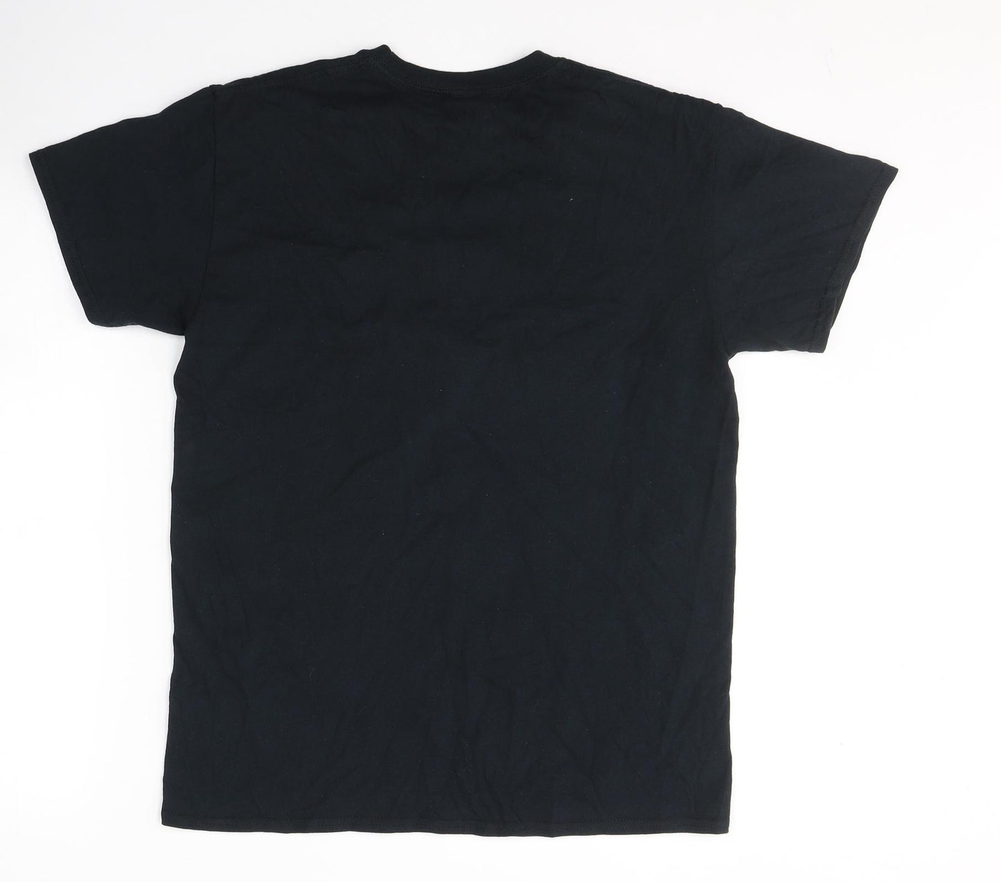 Gildan Mens Black  Cotton  T-Shirt Size M Round Neck  - James Sawyer Ford