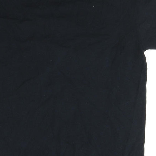 Gildan Mens Black  Cotton  T-Shirt Size M Round Neck  - James Sawyer Ford
