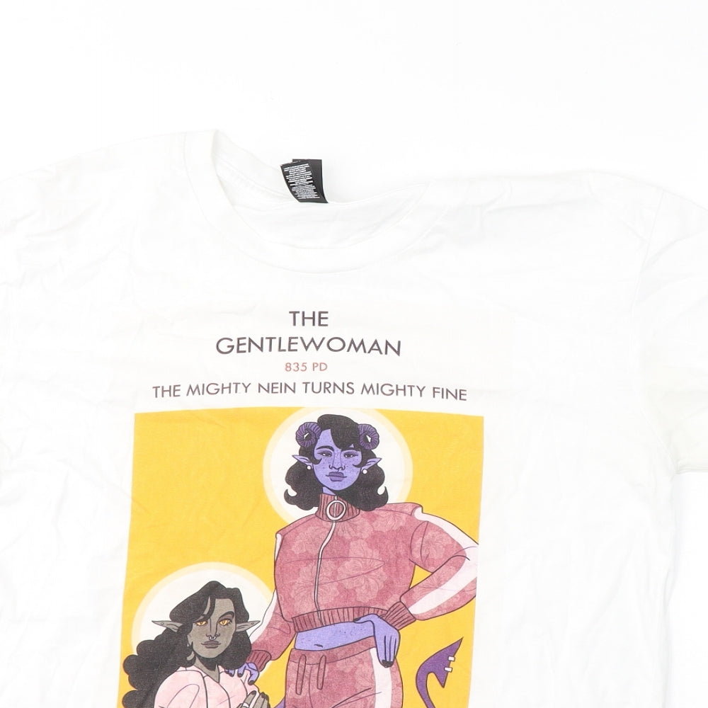 AS Colour Mens White  Cotton  T-Shirt Size M Round Neck  - The gentle woman