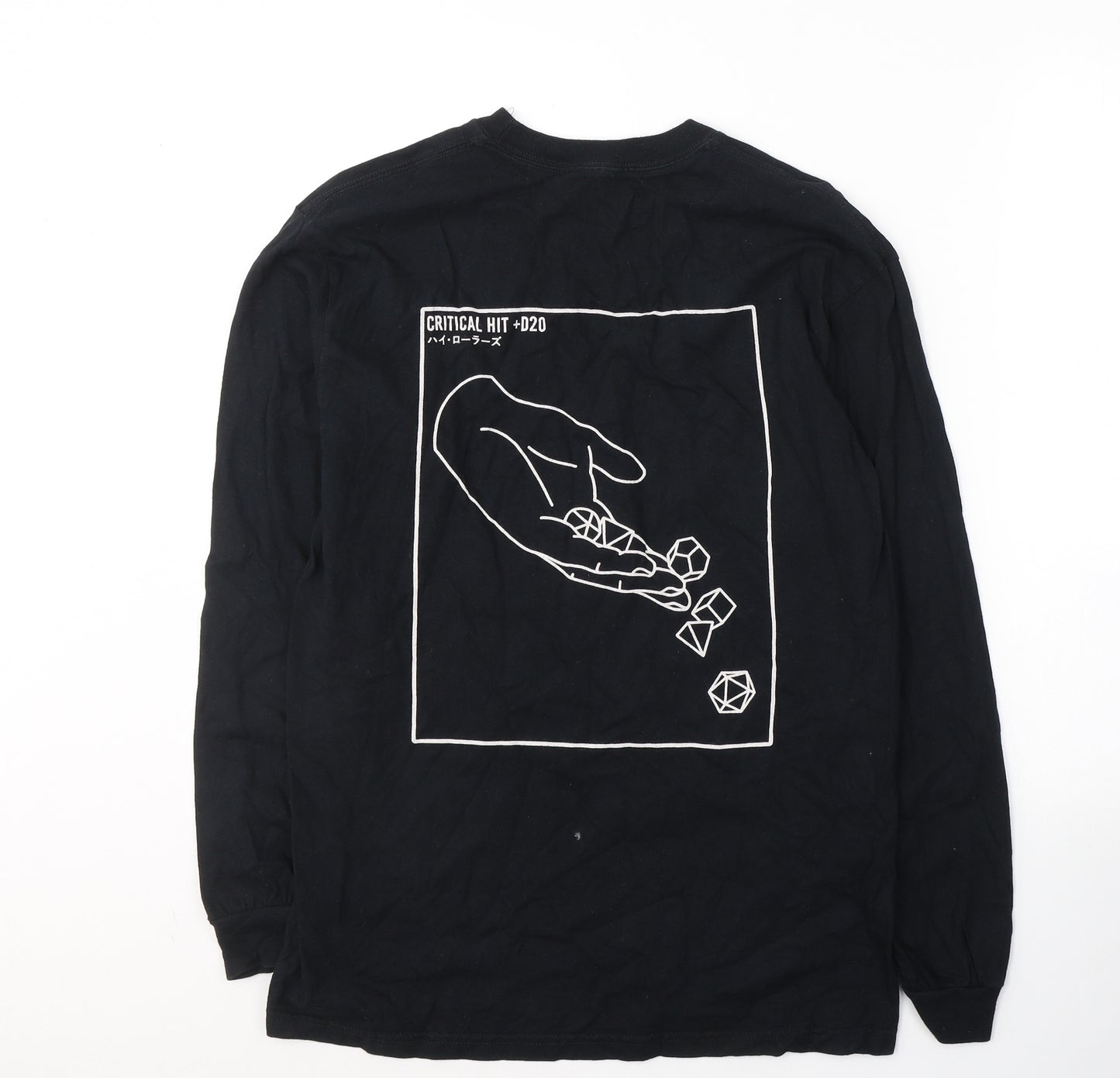 HIGH Rollers Mens Black  Cotton  T-Shirt Size M Round Neck