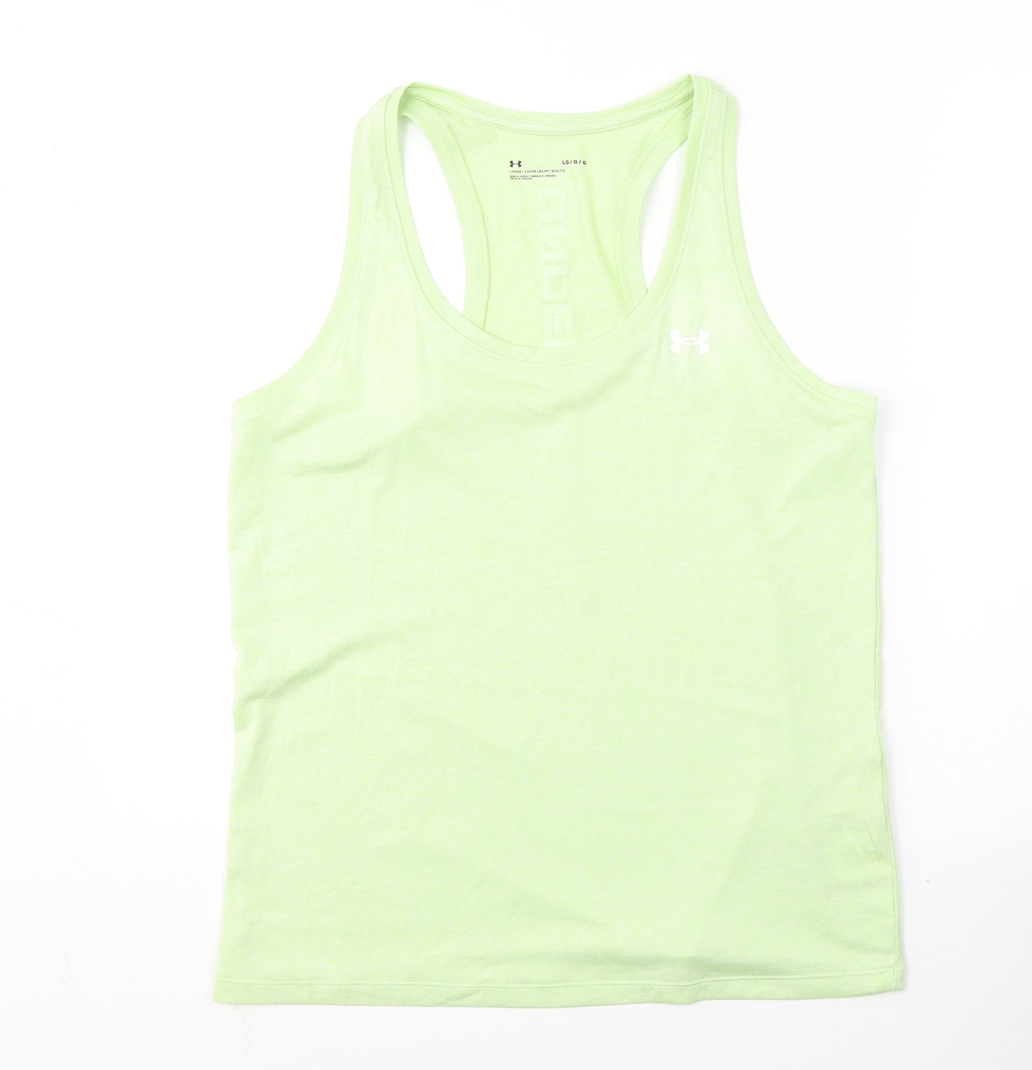 Under armour Womens Green  Polyester Pullover Tank Size L Round Neck Pullover