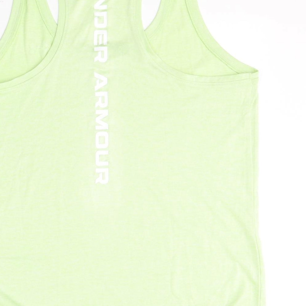 Under armour Womens Green  Polyester Pullover Tank Size L Round Neck Pullover