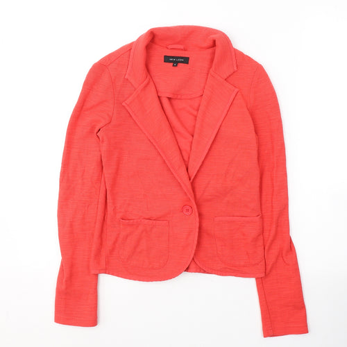 New Look Womens Pink   Jacket Blazer Size 6  Button