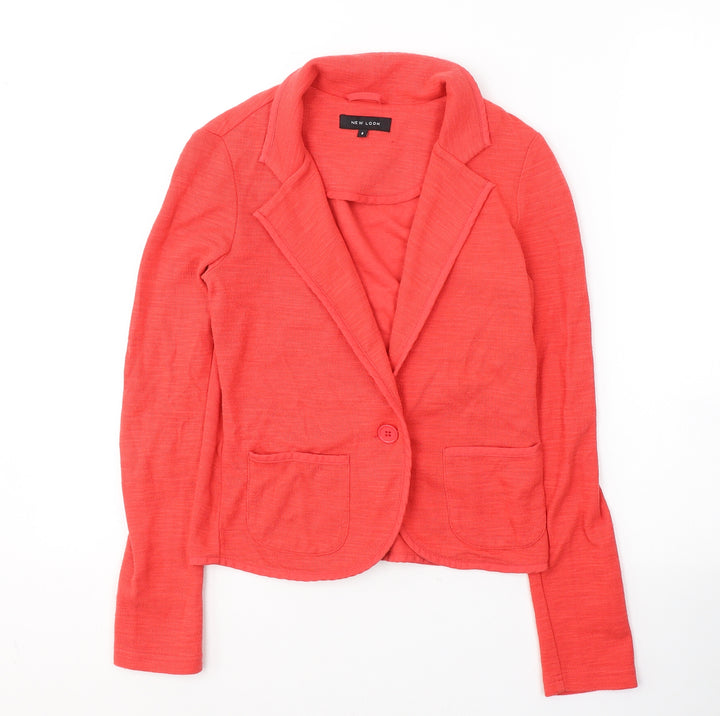 New Look Womens Pink   Jacket Blazer Size 6  Button