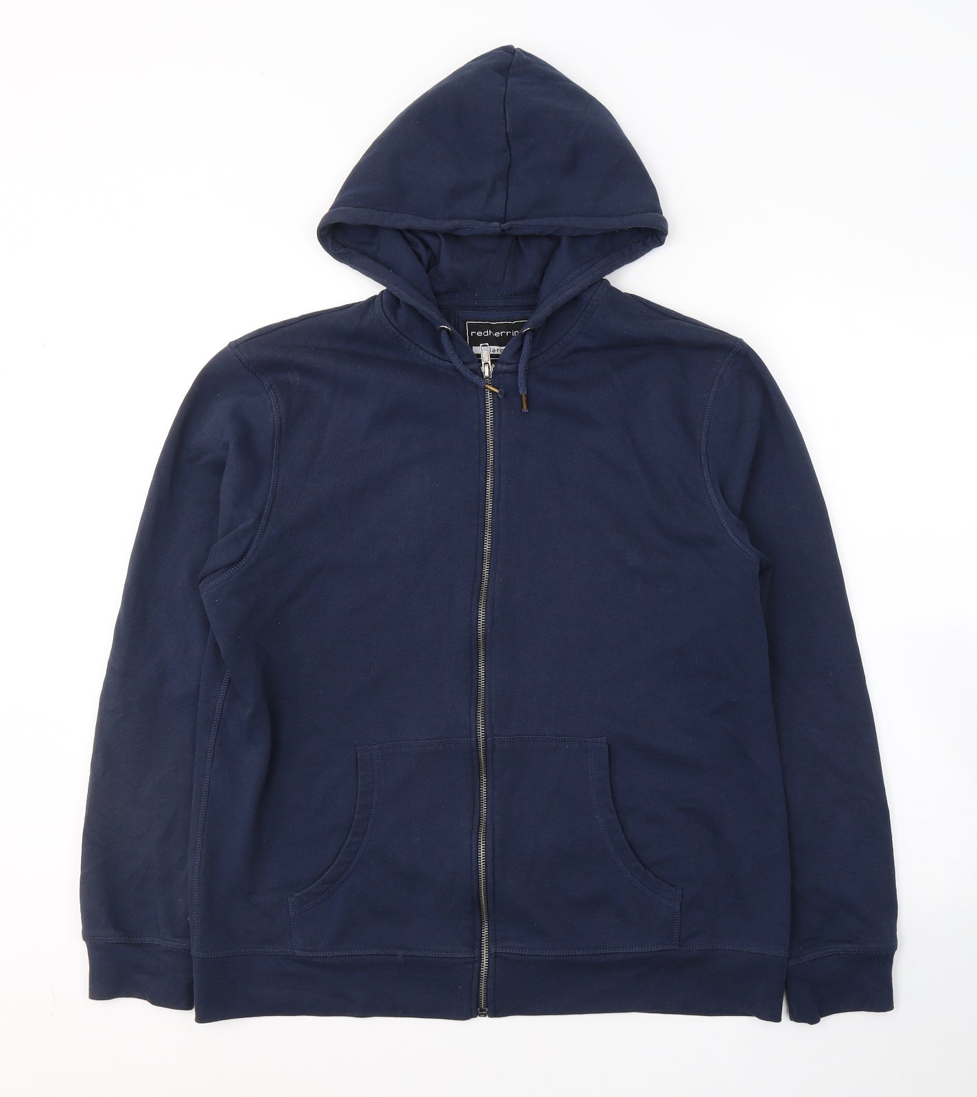 Red Herring Womens Blue  Cotton Full Zip Hoodie Size L  Zip