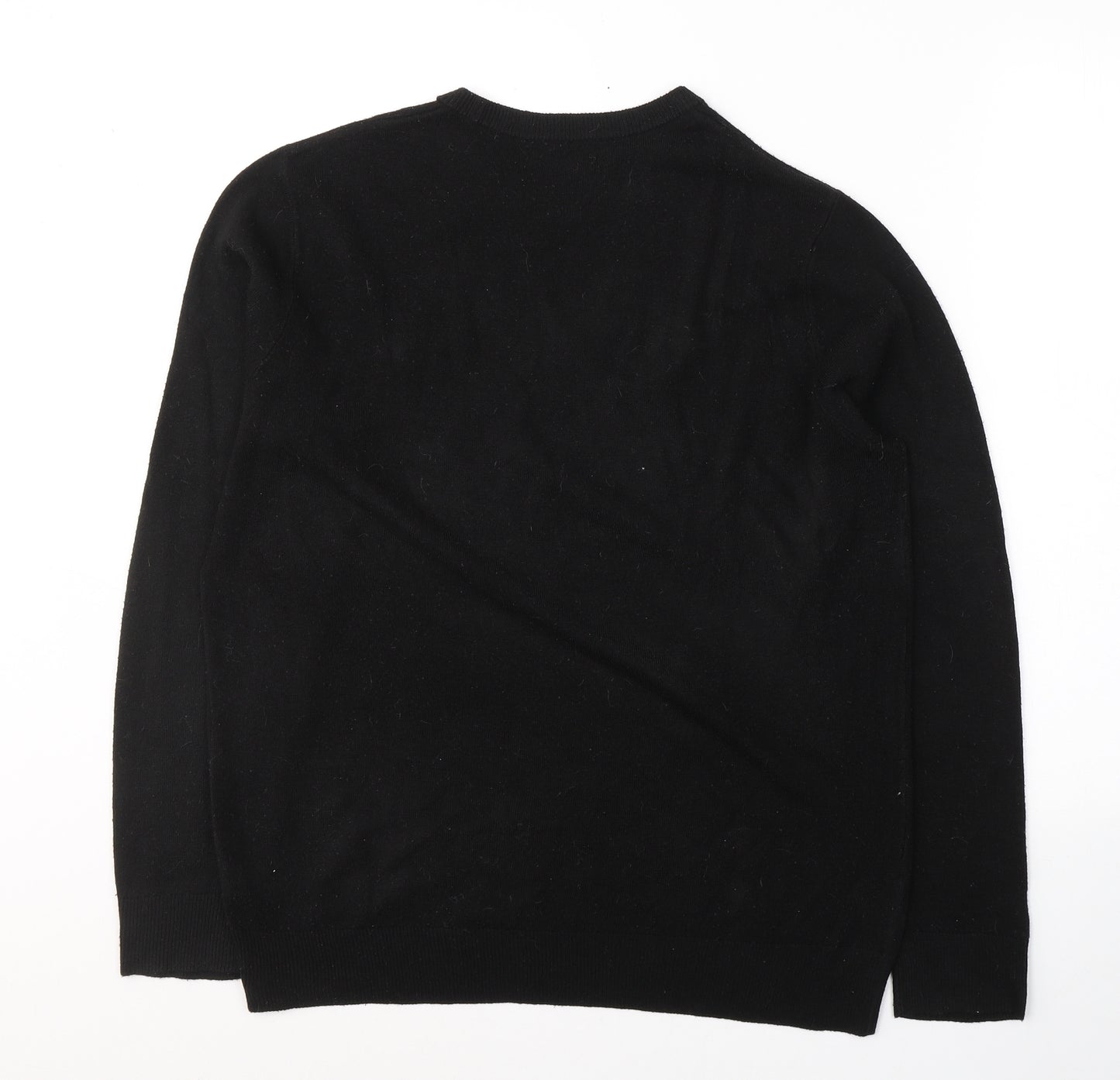 Primark Mens Black Round Neck  Acrylic Pullover Jumper Size L