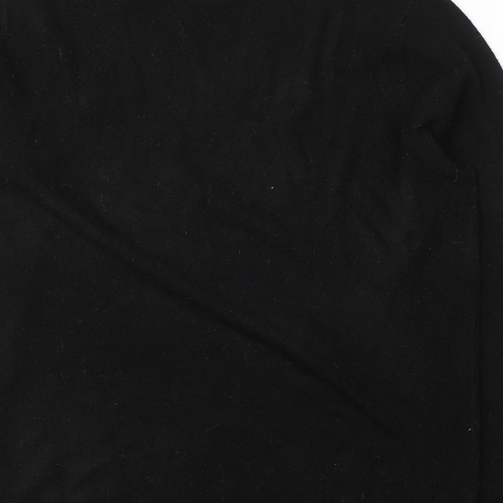 Primark Mens Black Round Neck  Acrylic Pullover Jumper Size L