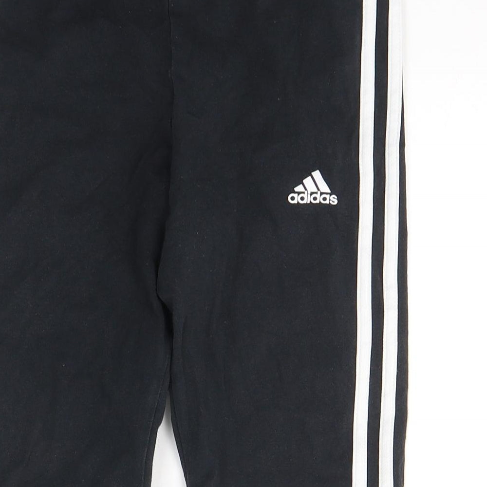 adidas Girls Black  Cotton Biker Shorts Size 13-14 Years L9 in Regular