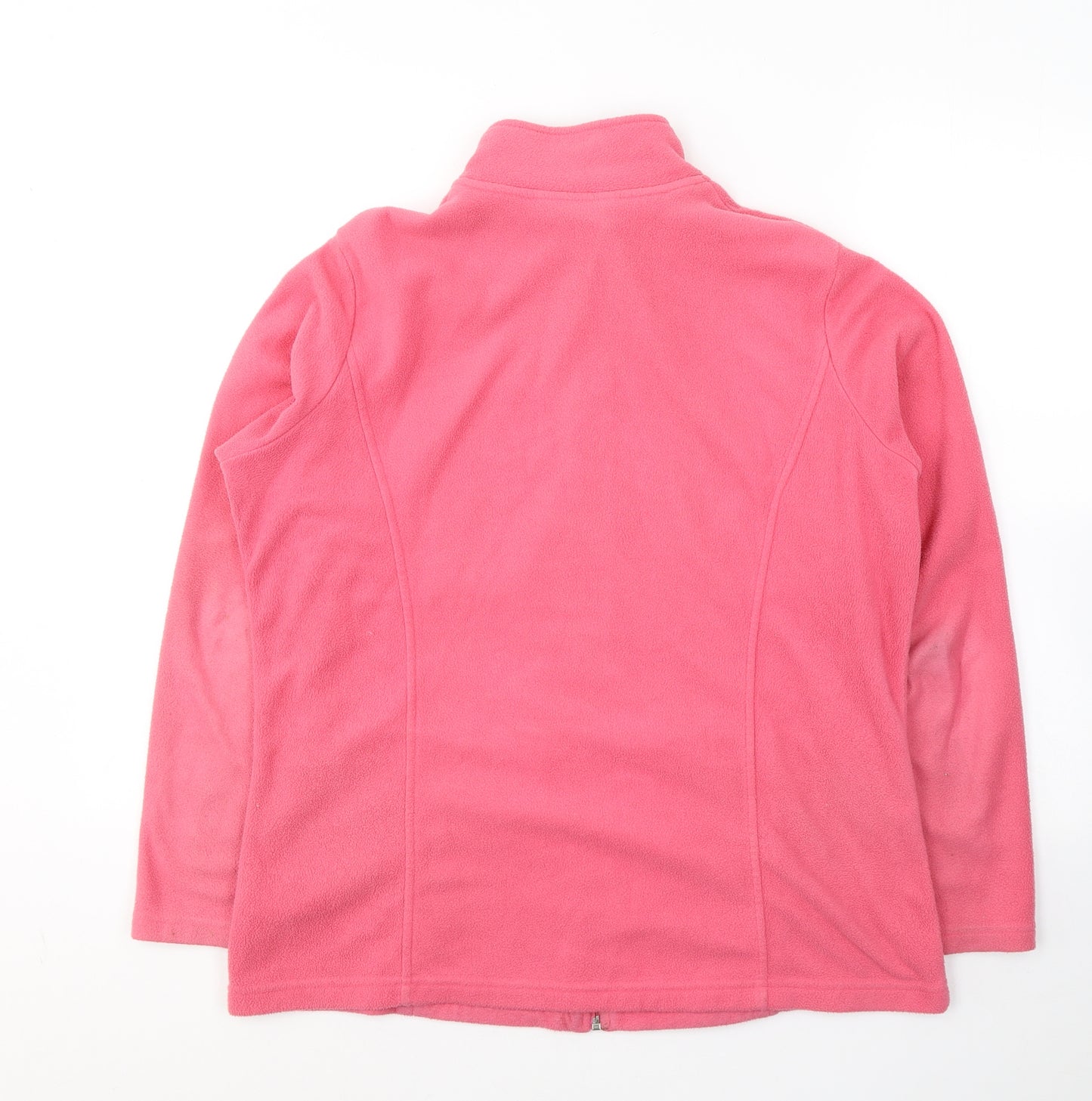 Marks and Spencer Womens Pink  Polyester Full Zip Sweatshirt Size 16  Zip