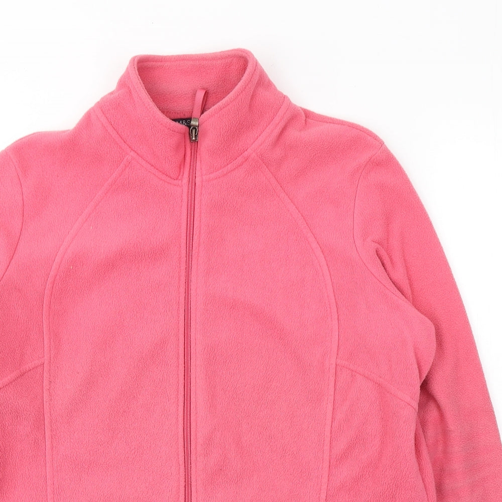 Marks and Spencer Womens Pink  Polyester Full Zip Sweatshirt Size 16  Zip