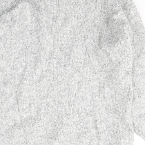 H&M Womens Grey Round Neck  Acrylic Pullover Jumper Size XS