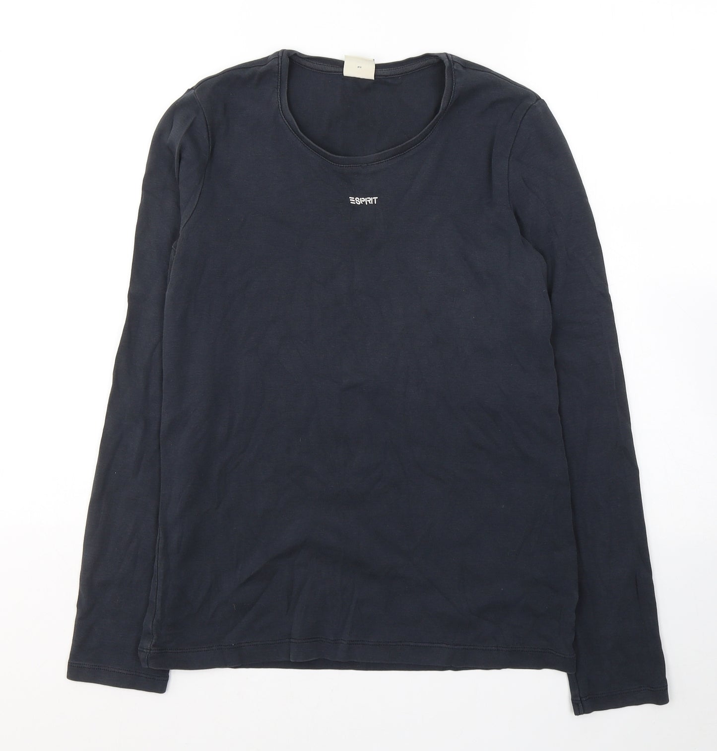 Esprit Womens Black  Cotton Jersey T-Shirt Size XL Round Neck