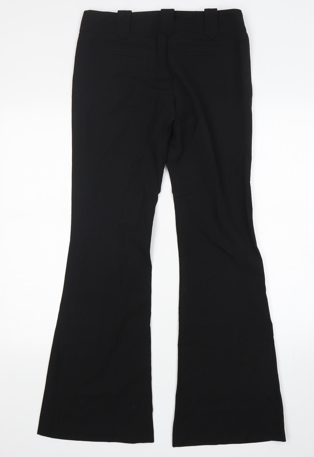 Preworn Womens Black  Polyester Trousers  Size 10 L32 in Regular Button