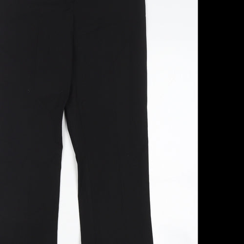 Preworn Womens Black  Polyester Trousers  Size 10 L32 in Regular Button