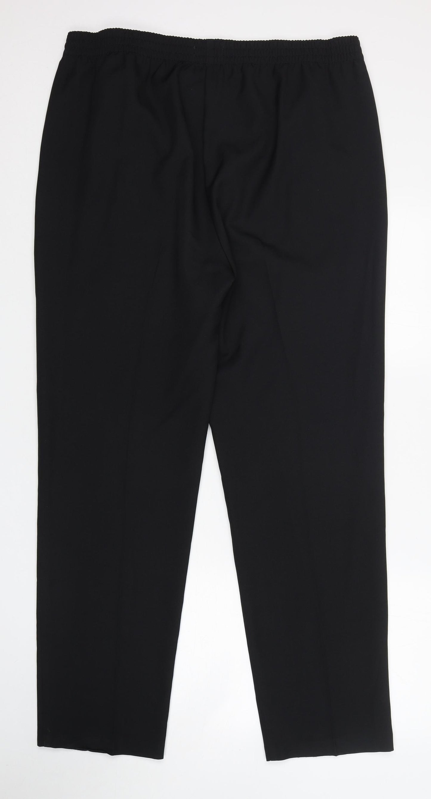 Marks and Spencer Womens Black  Polyester Trousers  Size 20 L30 in Regular