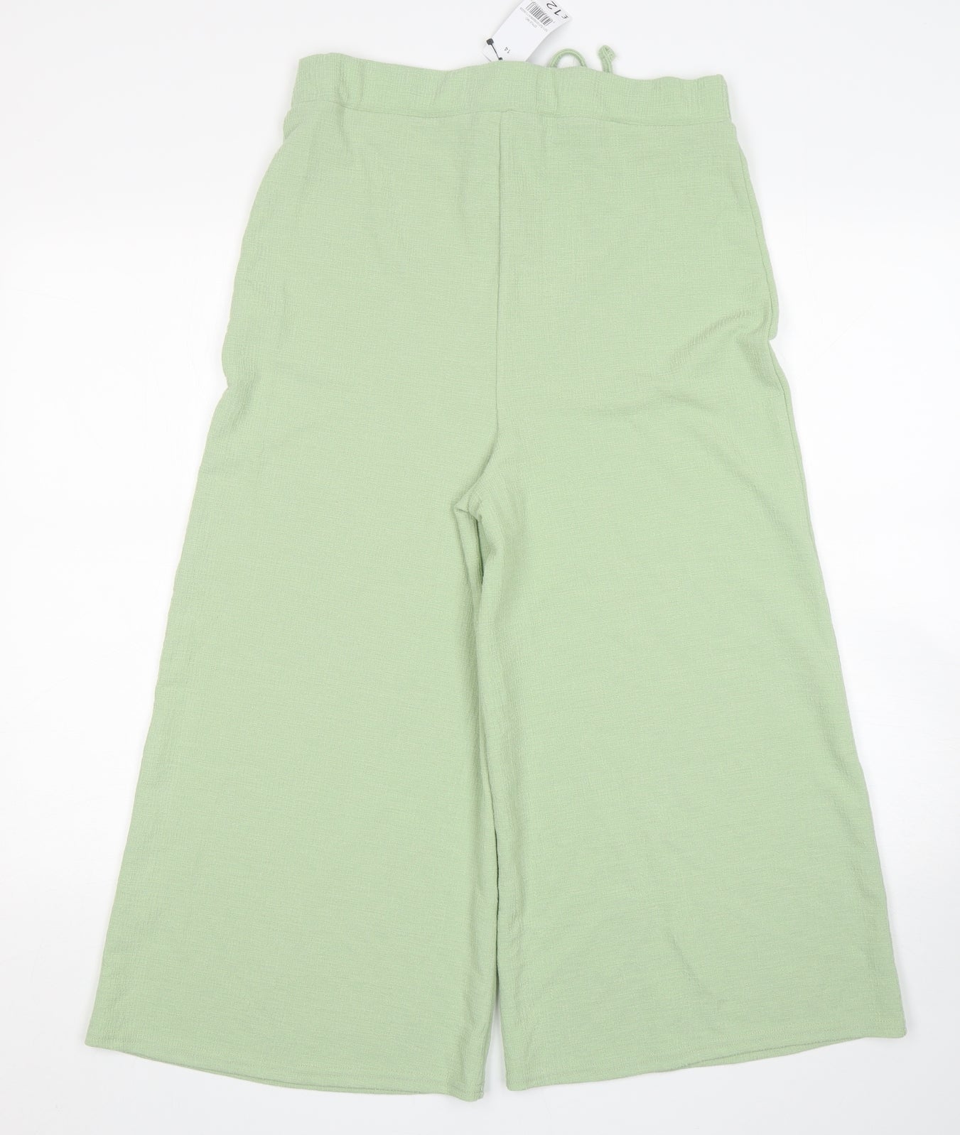 George Womens Green  Polyester Cropped Trousers Size 14 L21 in Regular Drawstring