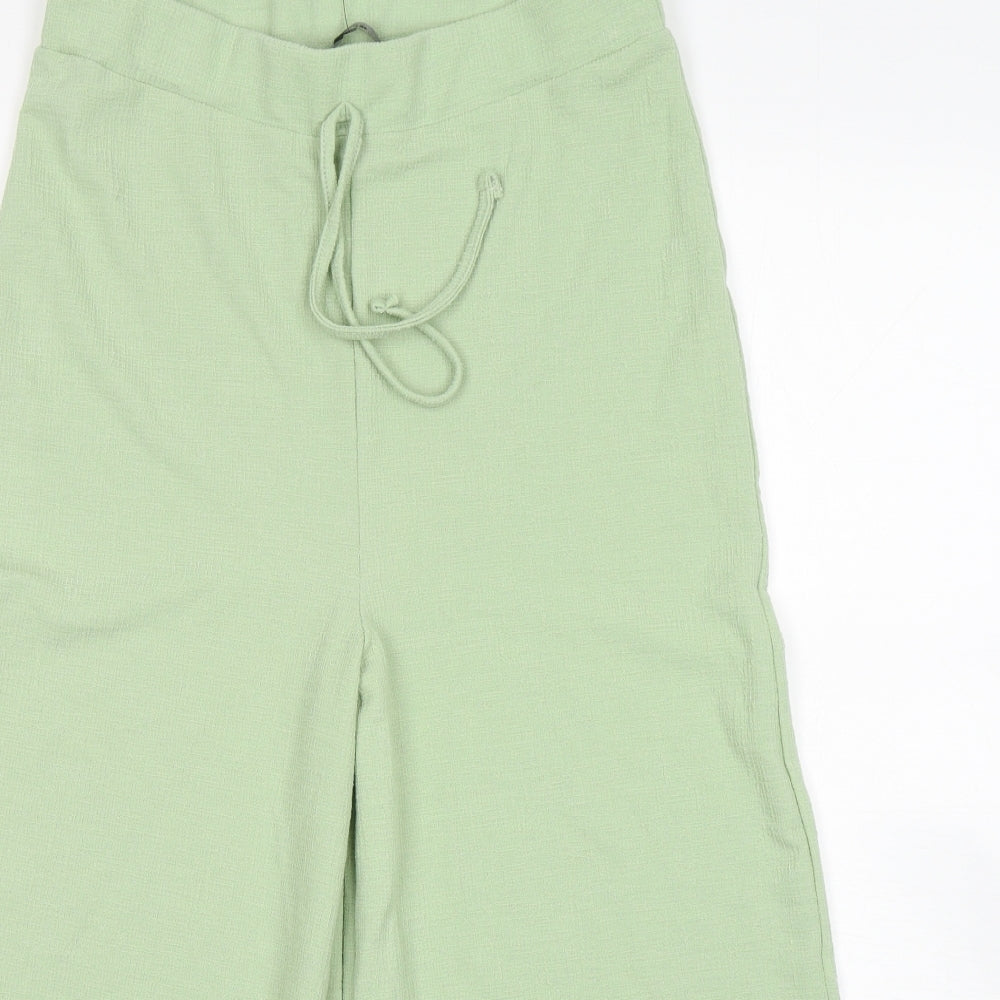 George Womens Green  Polyester Cropped Trousers Size 14 L21 in Regular Drawstring
