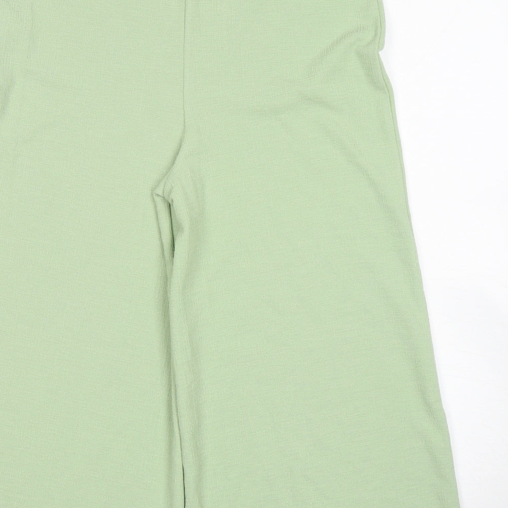 George Womens Green  Polyester Cropped Trousers Size 14 L21 in Regular Drawstring
