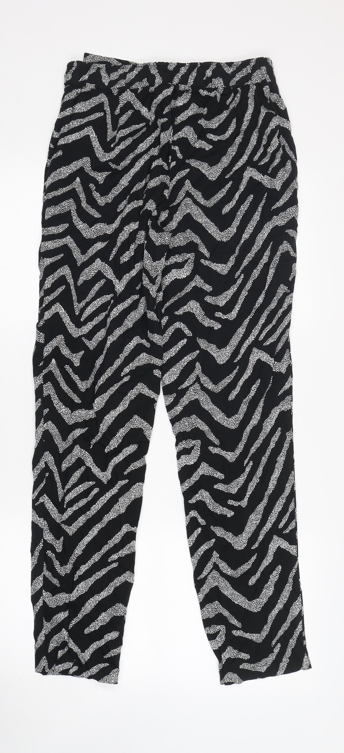 George Womens Multicoloured Animal Print Viscose Harem Trousers Size 10 L30 in Regular