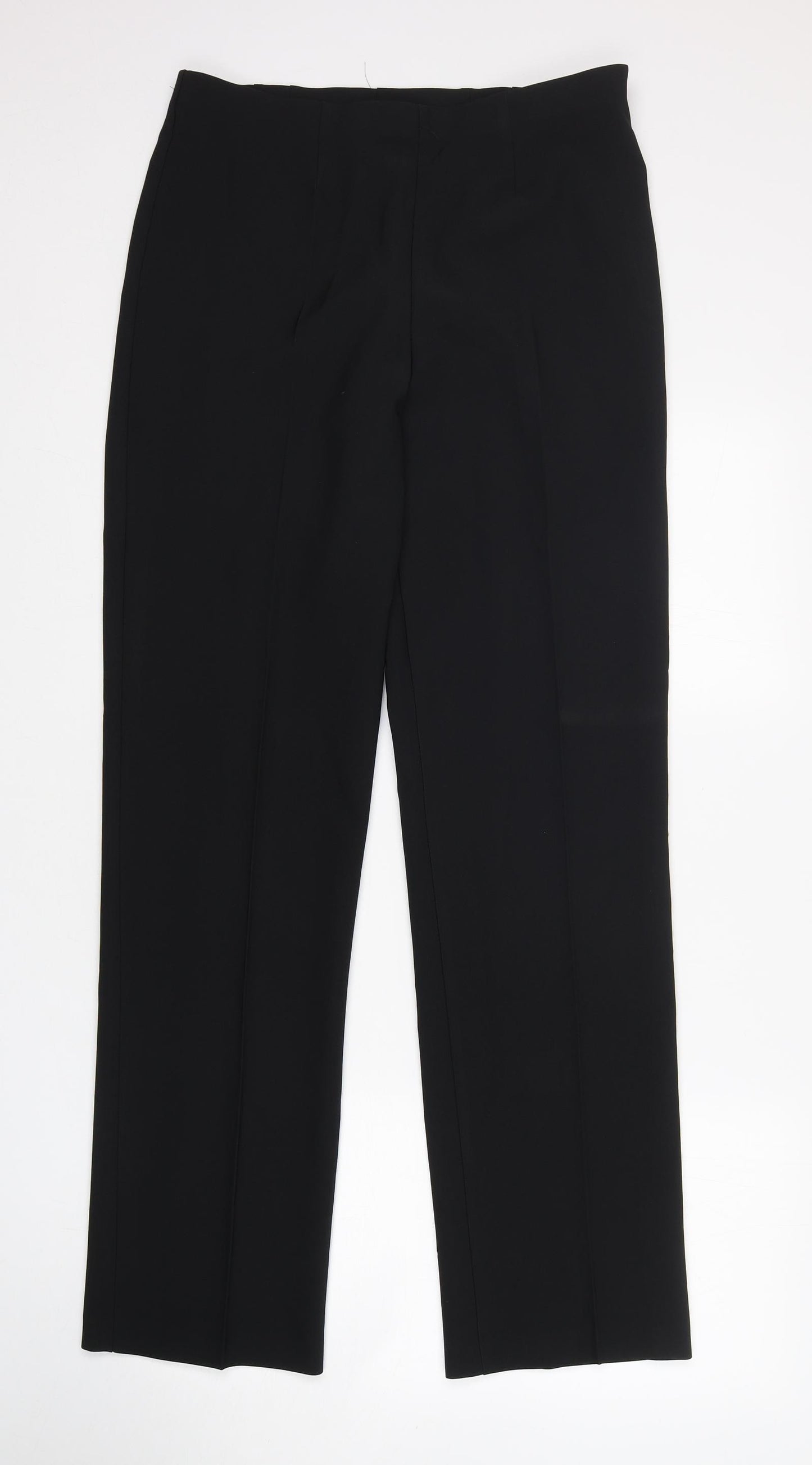 award Womens Black  Polyester Trousers  Size 14 L33 in Regular Zip