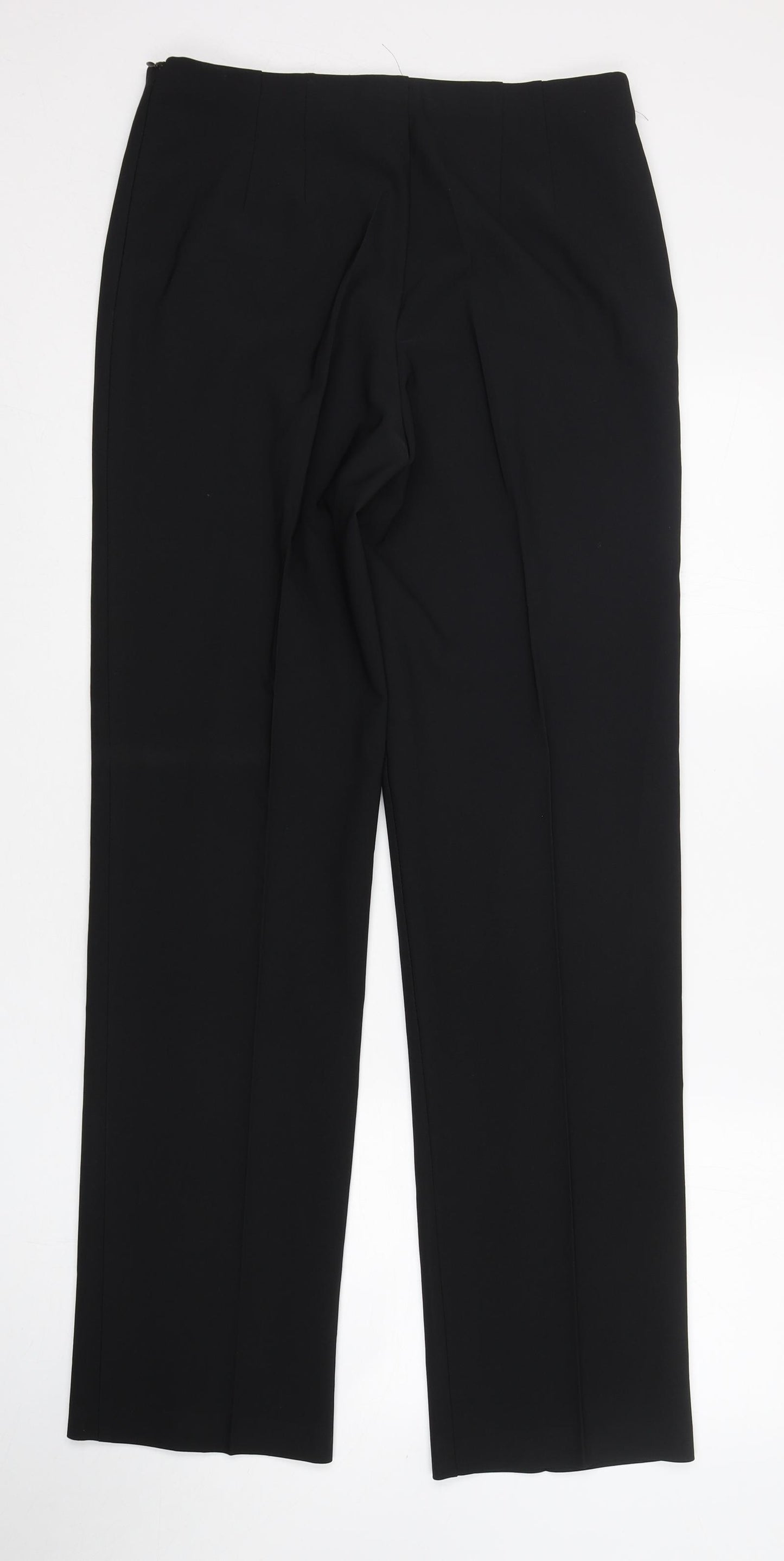 award Womens Black  Polyester Trousers  Size 14 L33 in Regular Zip