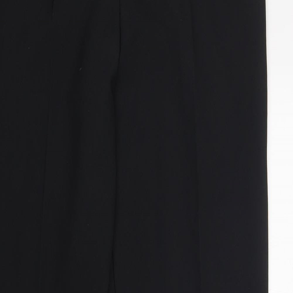 award Womens Black  Polyester Trousers  Size 14 L33 in Regular Zip