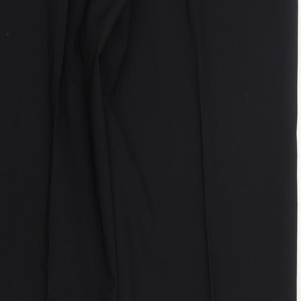 award Womens Black  Polyester Trousers  Size 14 L33 in Regular Zip