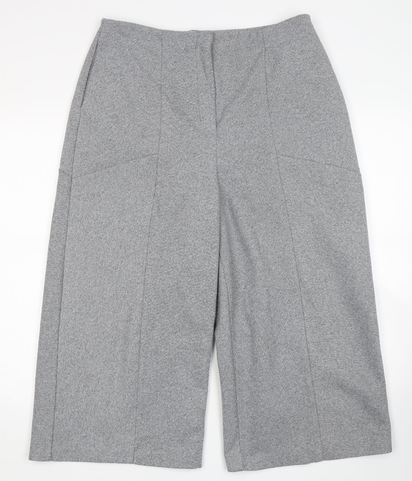 Phase Eight Womens Grey  Polyester Cropped Trousers Size 14 L22 in Regular Button
