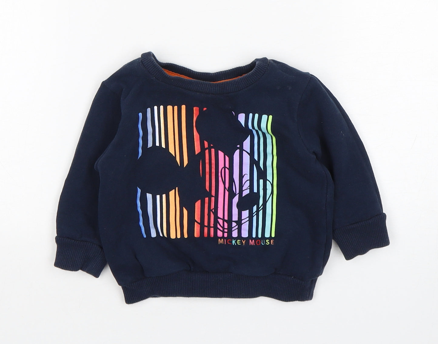 NEXT Boys Blue  Cotton Pullover Jumper Size 6-9 Months  Pullover - Mickey Mouse