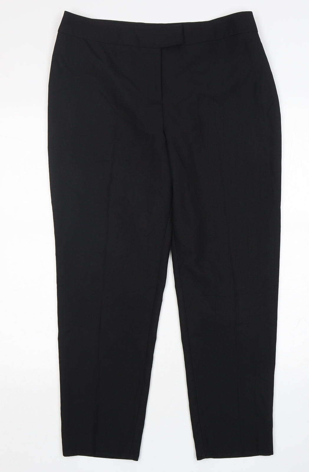 George Womens Black  Polyester Trousers  Size 14 L27 in Regular Hook & Eye