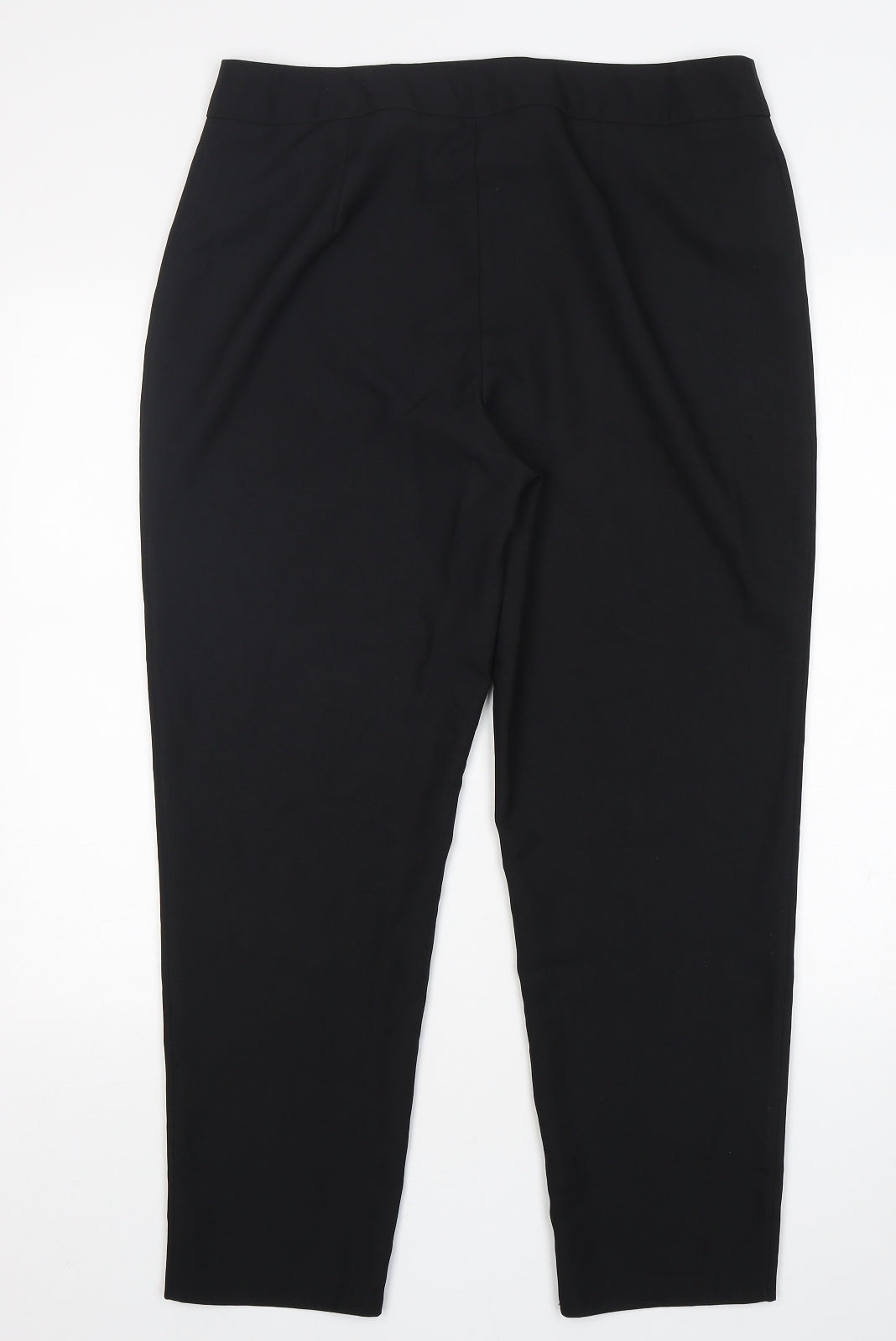 George Womens Black  Polyester Trousers  Size 14 L27 in Regular Hook & Eye