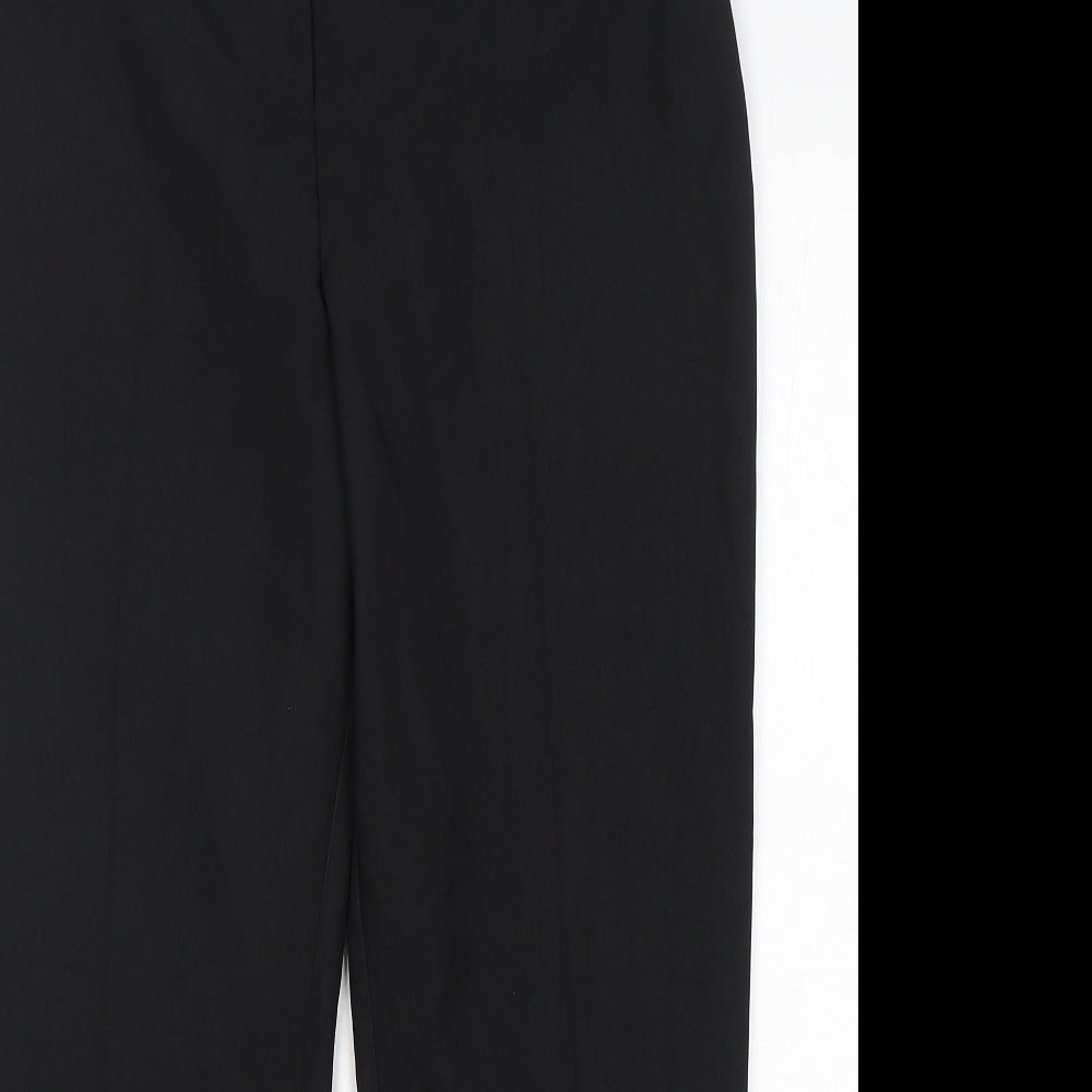George Womens Black  Polyester Trousers  Size 14 L27 in Regular Hook & Eye