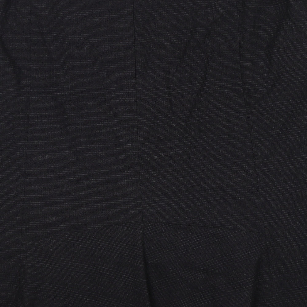 Ann Harvey Womens Grey Plaid Polyester A-Line Skirt Size 32