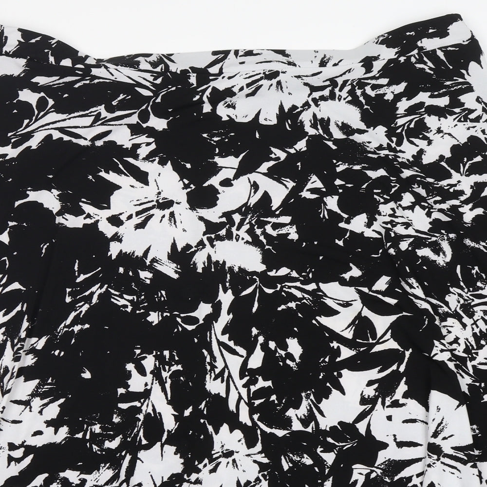 Bonmarché Womens Multicoloured Floral Polyester A-Line Skirt Size 24
