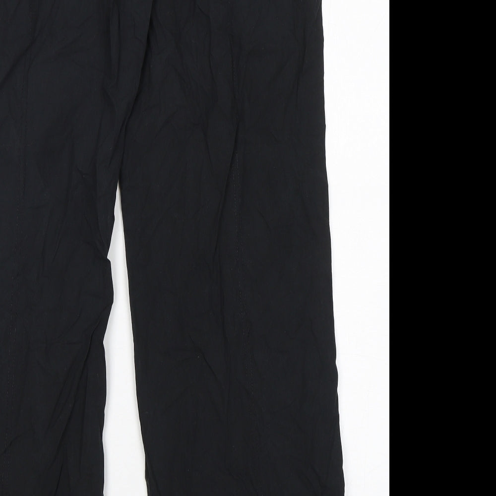 Dorothy Perkins Womens Black  Cotton Chino Trousers Size 14 L31 in Regular Button