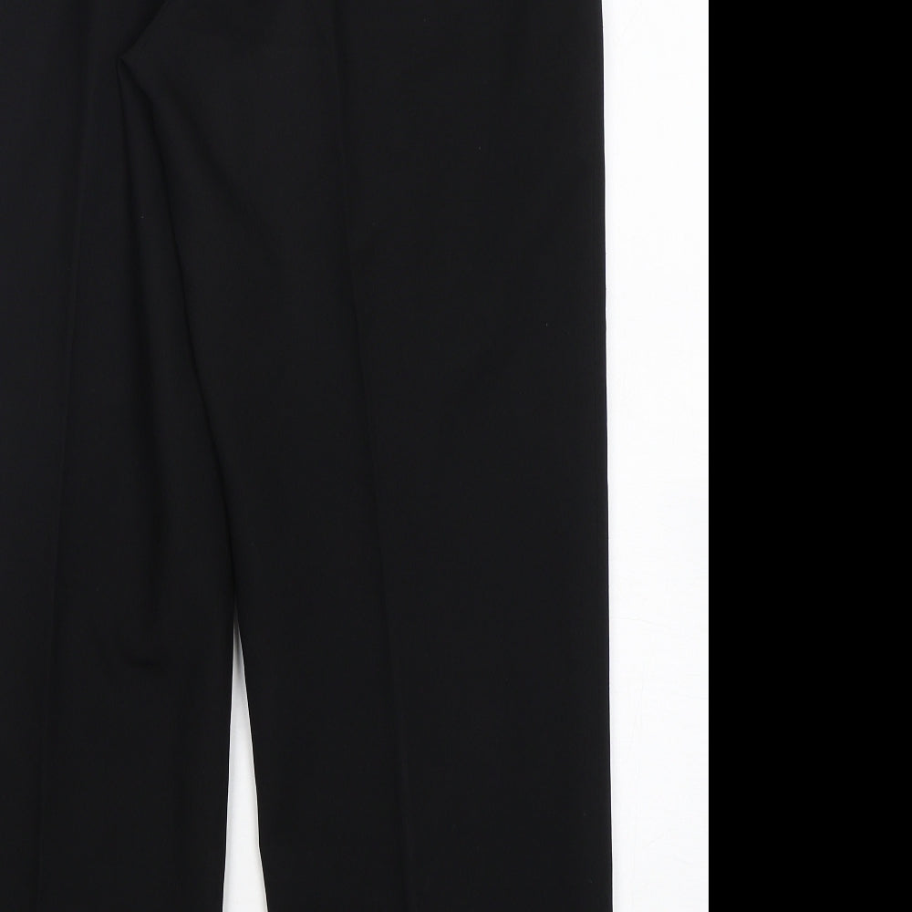 Farah Hamilton Womens Black  Polyester Trousers  Size 14 L28 in Regular Button