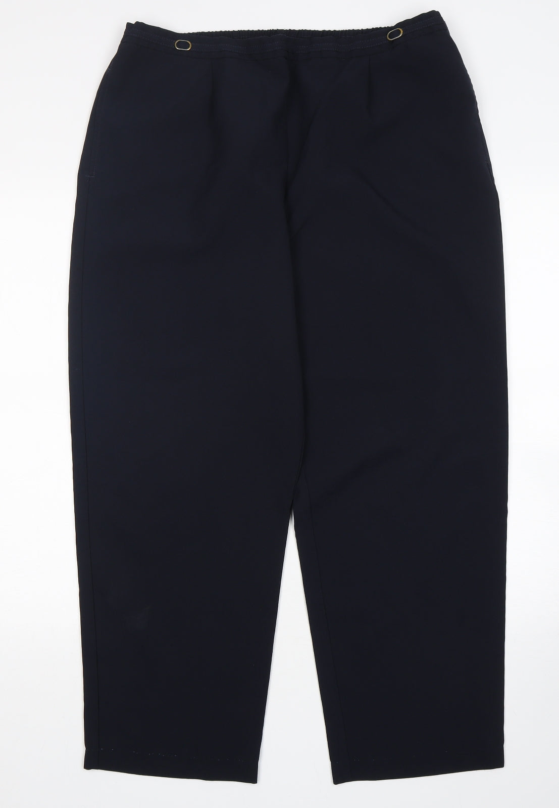 Bonmarché Womens Blue  Polyester Trousers  Size 18 L28 in Regular