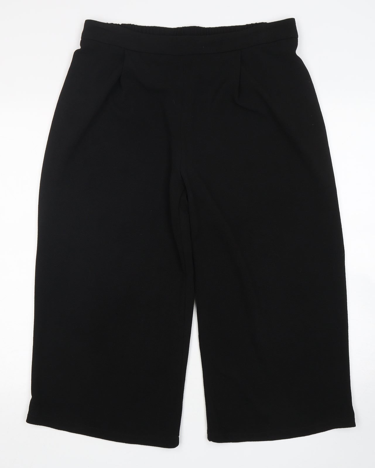 George Womens Black  Polyester Cropped Trousers Size 14 L22 in Regular