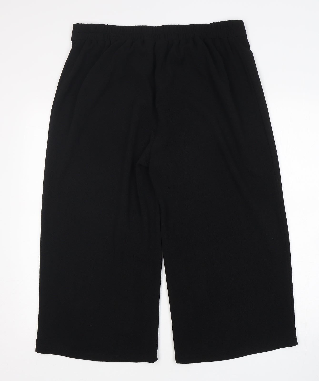 George Womens Black  Polyester Cropped Trousers Size 14 L22 in Regular