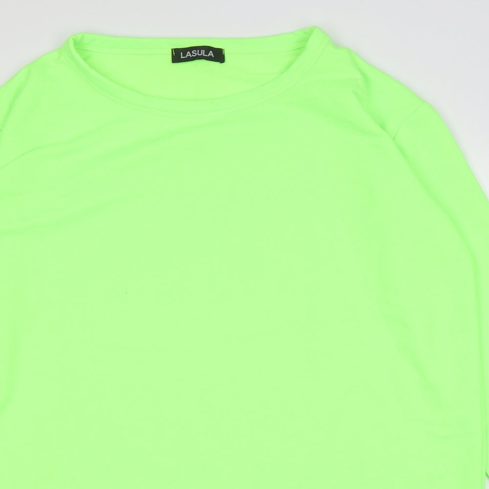 Lasula Womens Green  Polyester Jumper Dress  Size 14  Round Neck Pullover
