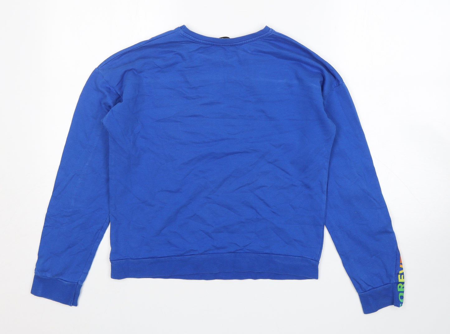 Kylie Girls Blue  Cotton Pullover Sweatshirt Size 13 Years  Pullover