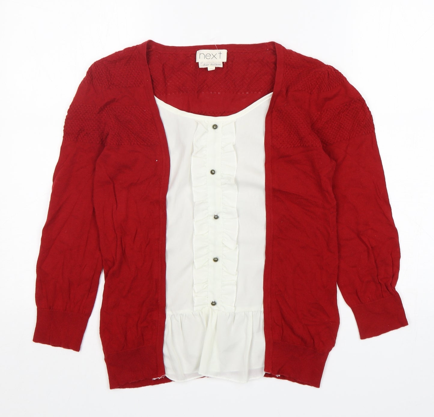 NEXT Womens Multicoloured Round Neck  Cotton Pullover Jumper Size 12